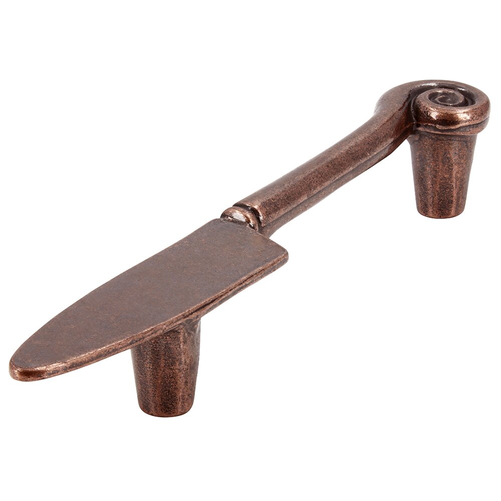 96 mm Centers Knife Pull in Antique Copper