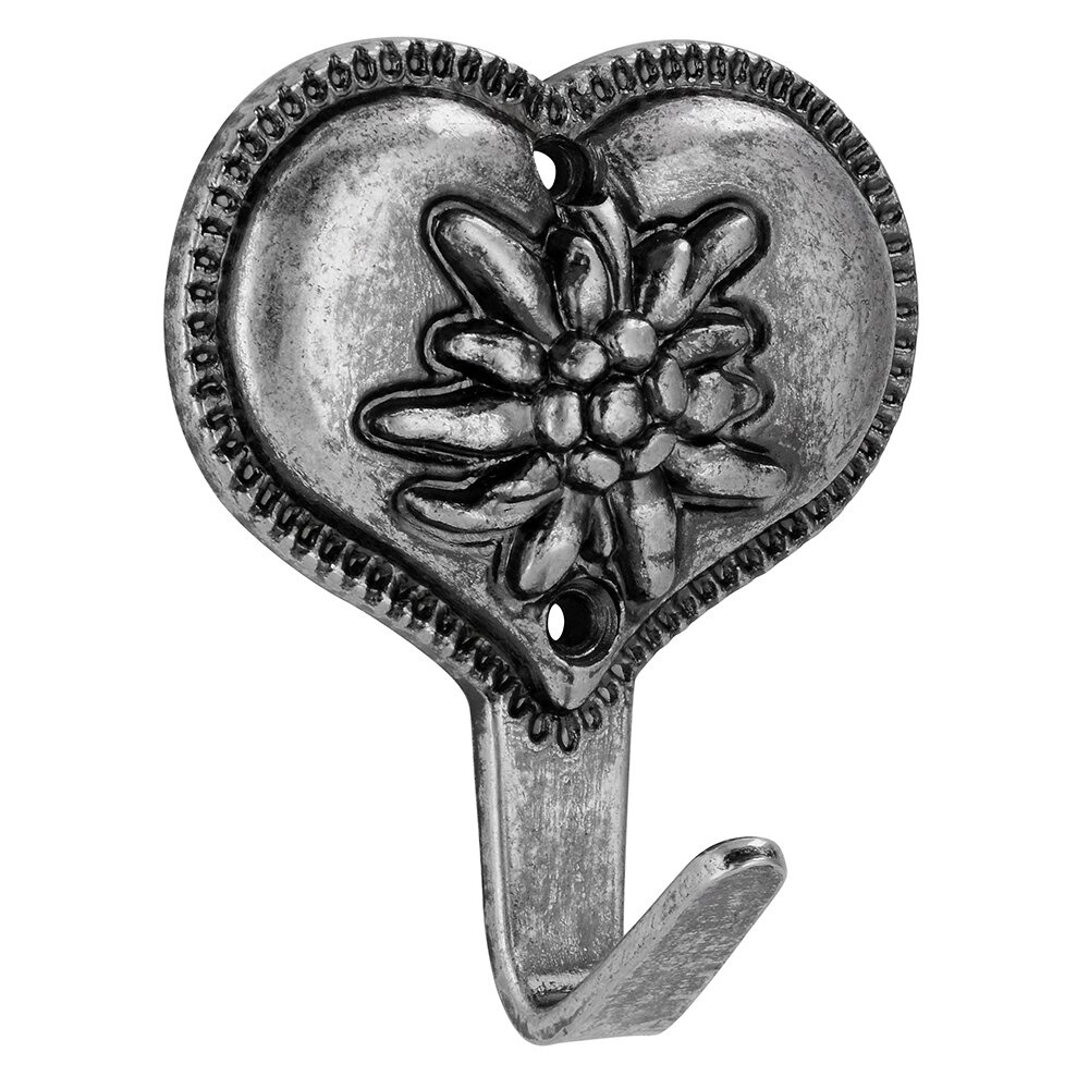 Heart Hook in Antique Silver
