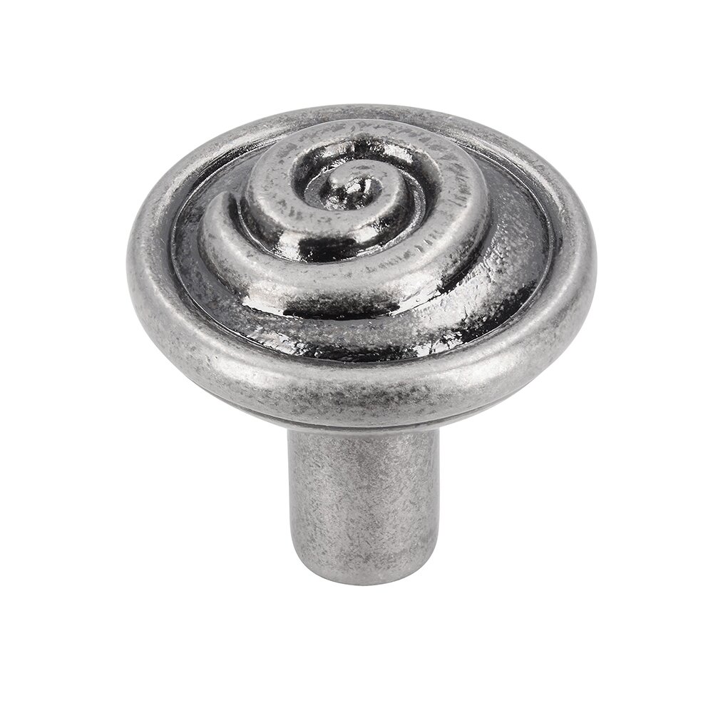 1 3/16" Spiral Knob in Antique Silver