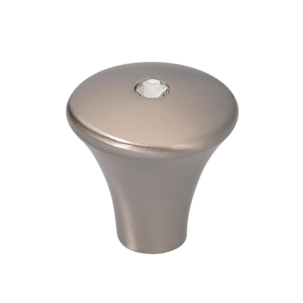 15/16" Knob in Stainless Steel Effect/Clear