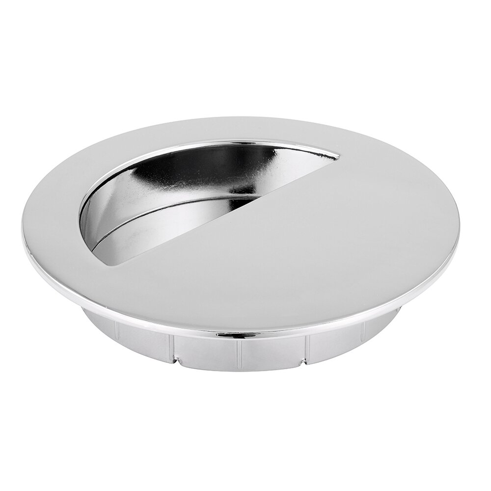 90 mm Long Recessed Pull in Bright Chrome
