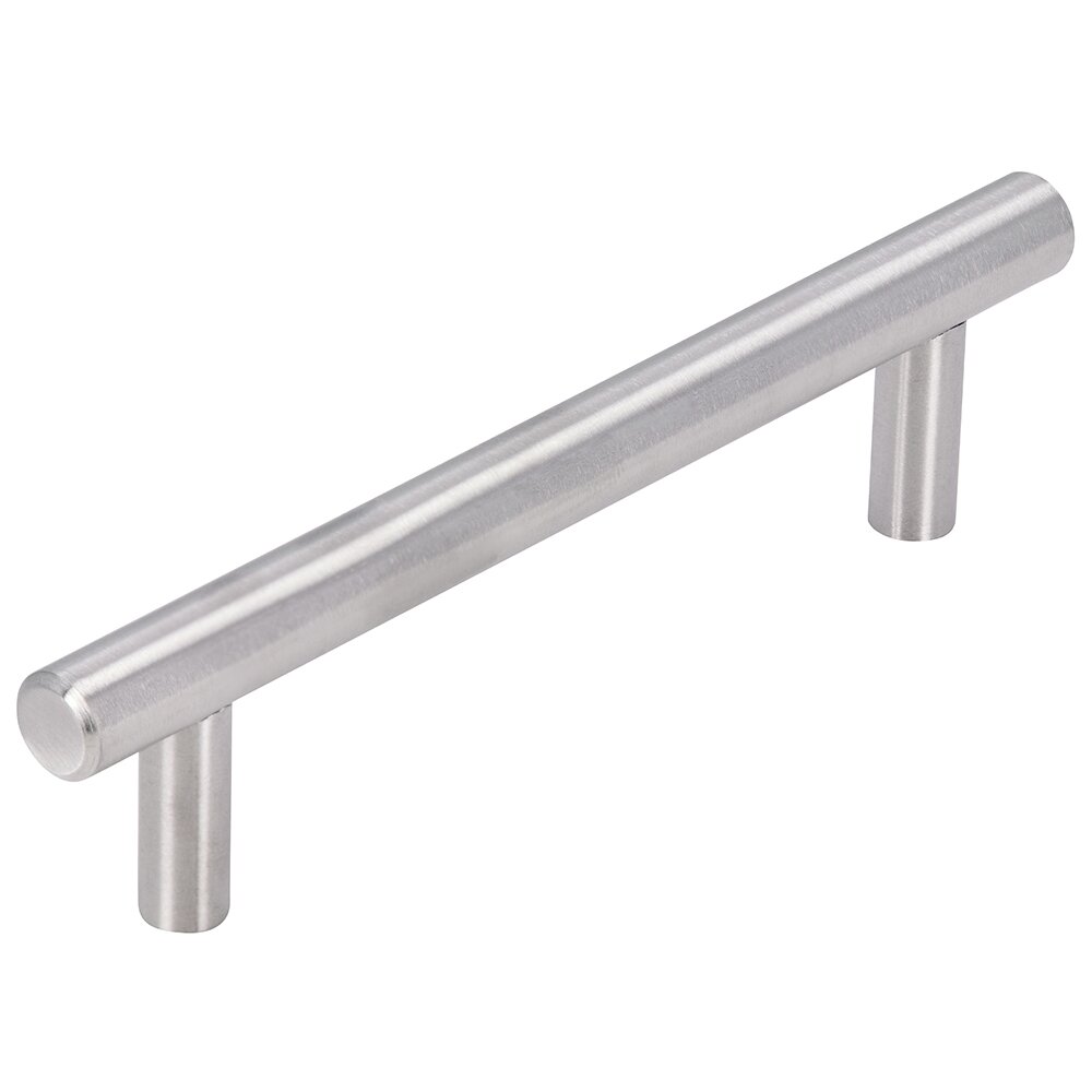96 mm Centers Hollow Thin European Bar Pull in Stainless Steel