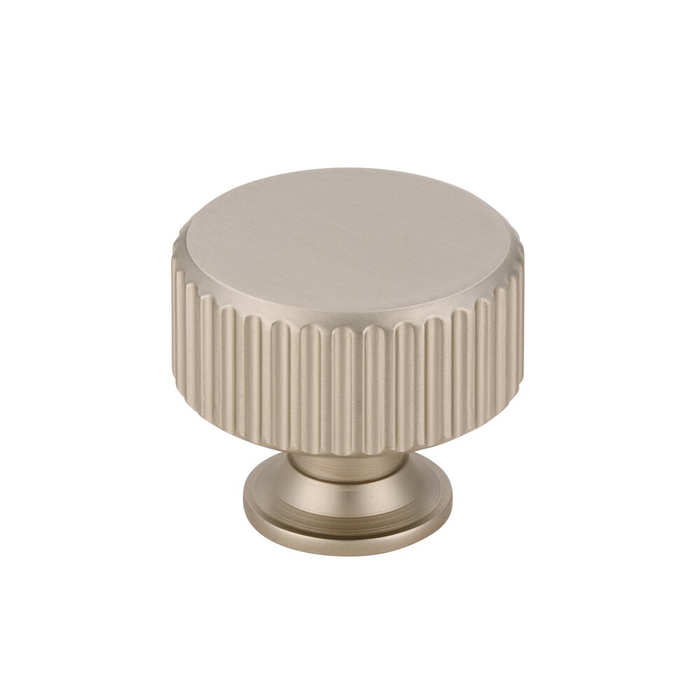 30 mm Long Knob In Matte Stainless Steel Effect