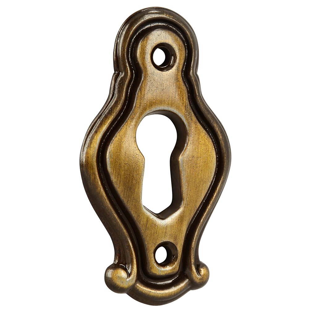 31 mm Centers Key Hole Cover in Antique Brass