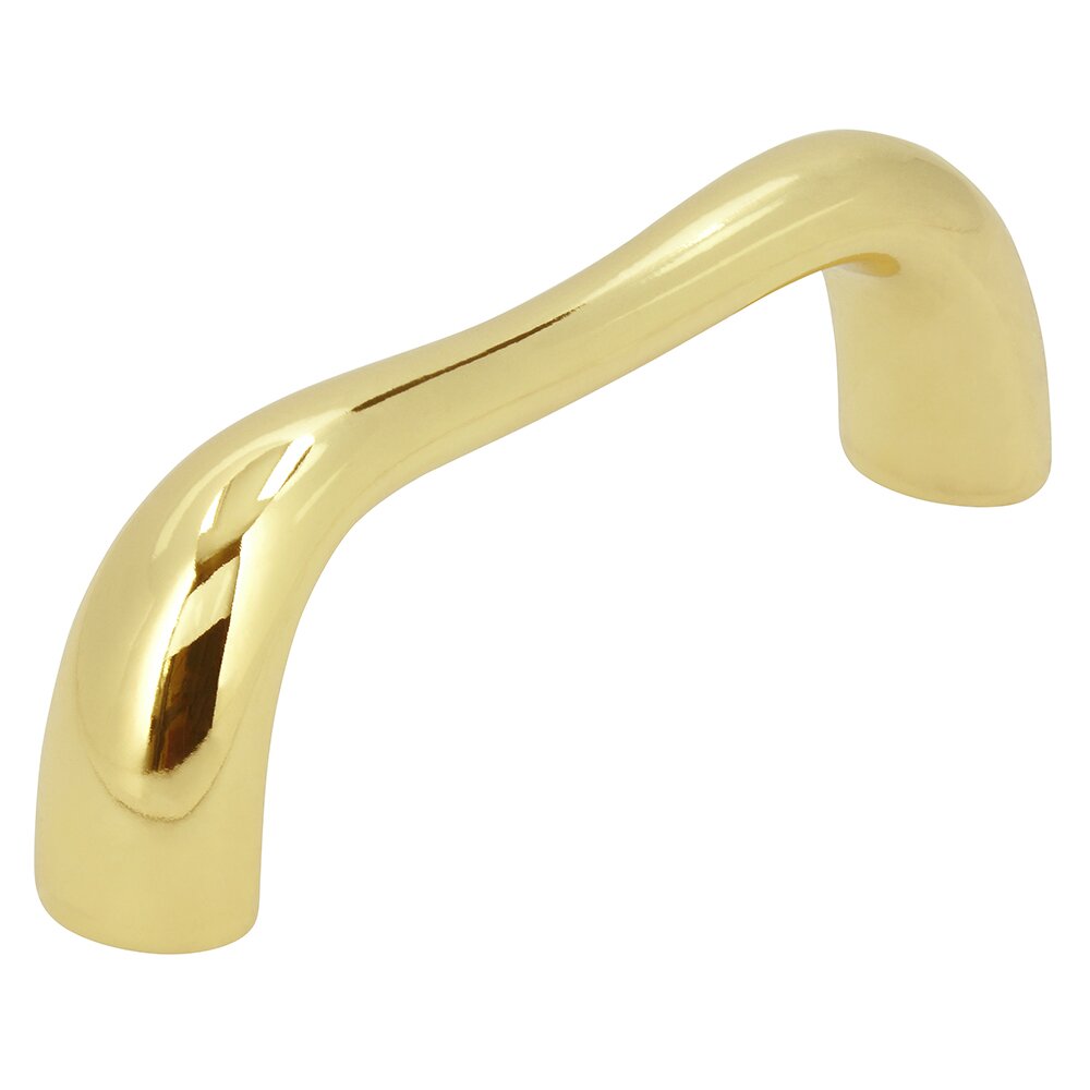 2 1/2" Centers Handle in Bright Brass