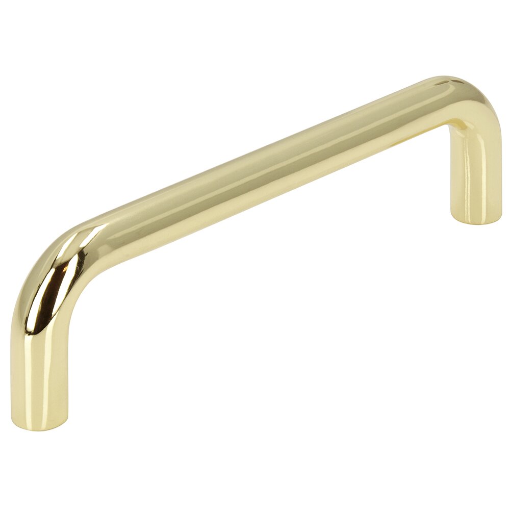 96 mm Centers Wire Pull in Bright Brass