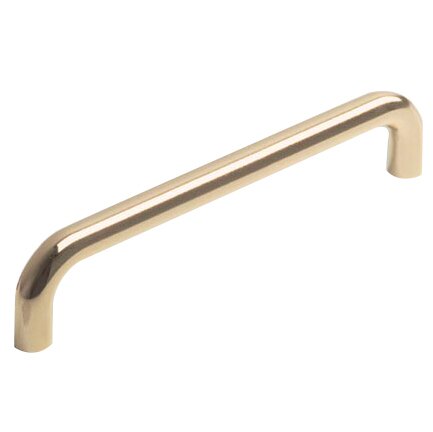 160 mm Centers Wire Pull in Bright Brass
