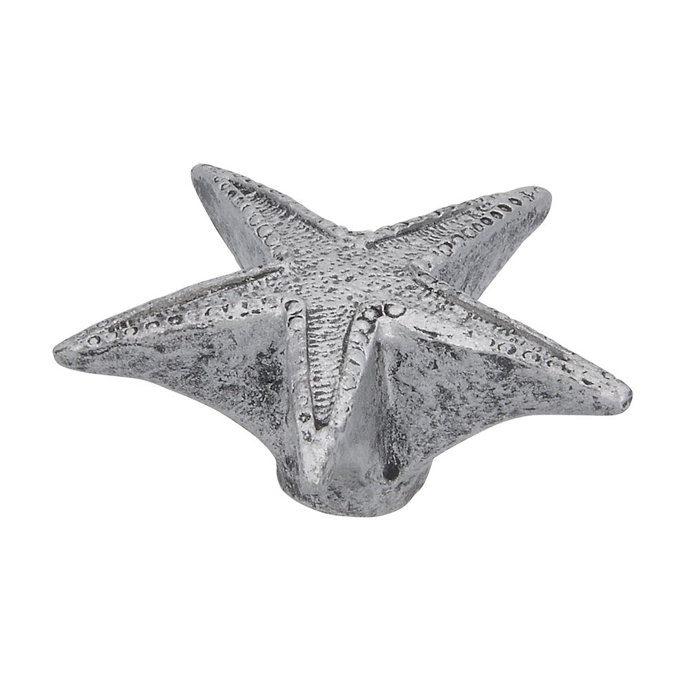 48 mm Long Star Knob in Antique Silver