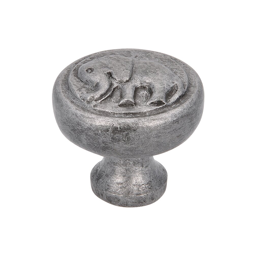 46mm Diameter Elephant Knob in Antique Silver