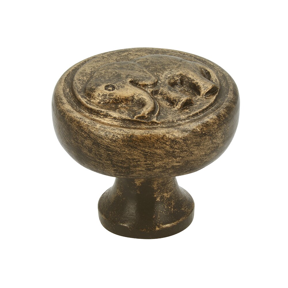 46mm Diameter Elephant Knob in Antique Brass