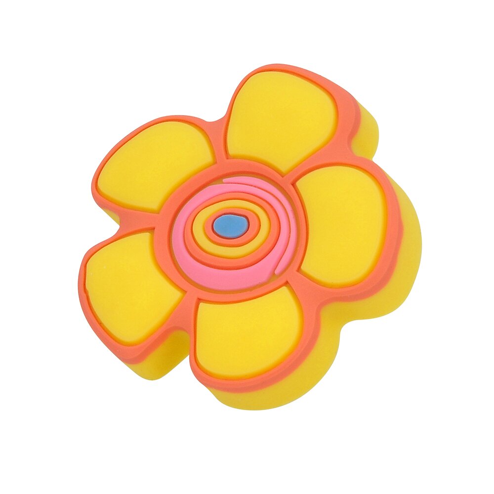 45 mm Long Flower Knob in Flower Yellow