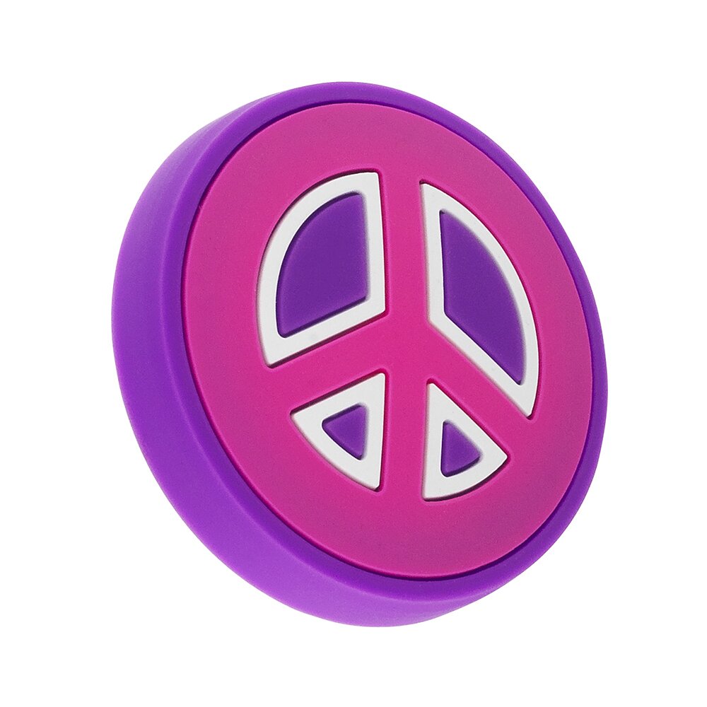 50mm Diameter Peace Sign Knob in Peace Sign Pink
