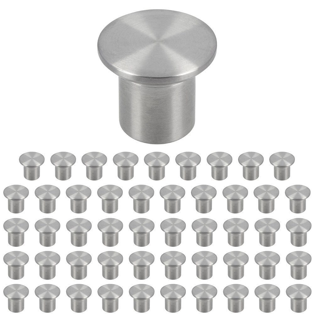 (50pc) 13/16" Knob in Stainless Steel