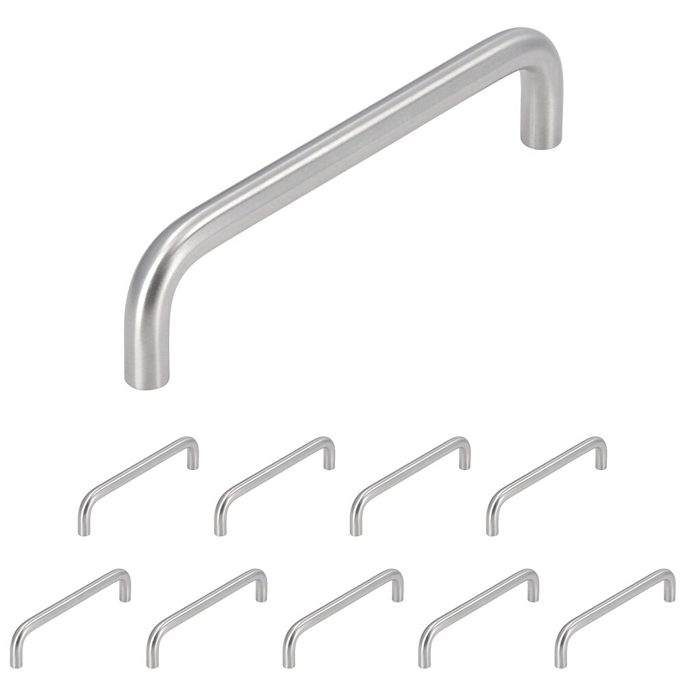 (10pc) 128mm Centers Wire Pull in Stainless Steel