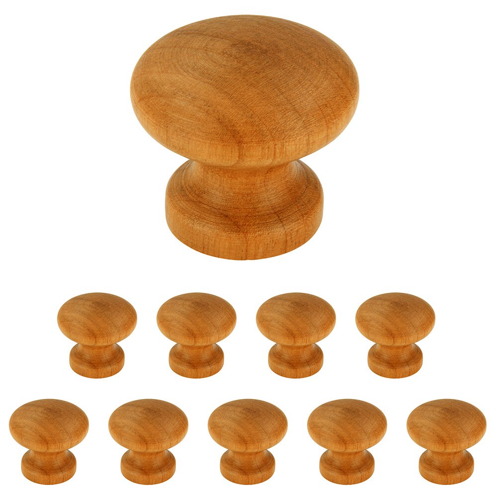 (10pc) 1 3/16" Knob in Cherry Lacquered