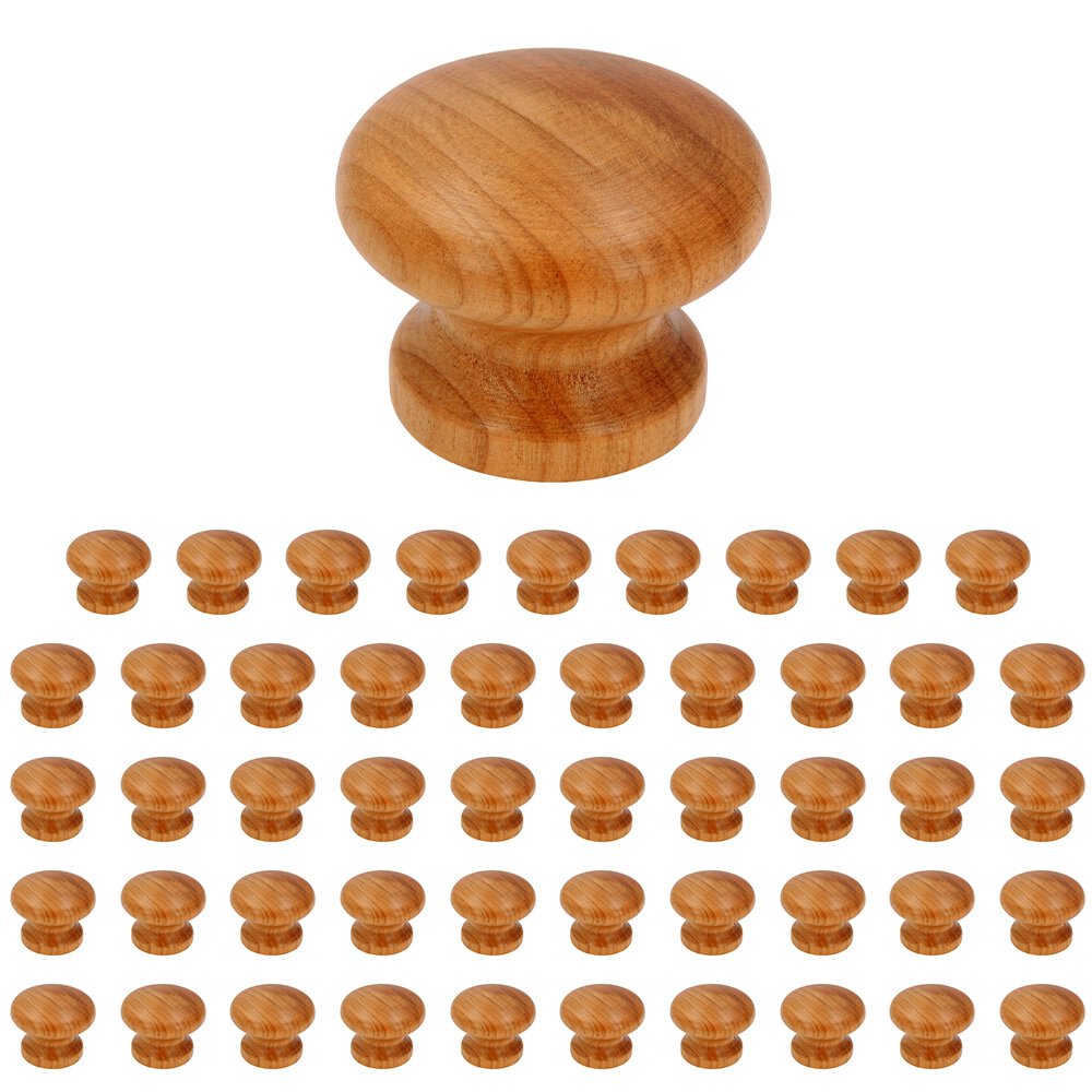 (50pc) 1 3/8" Knob in Cherry Lacquered