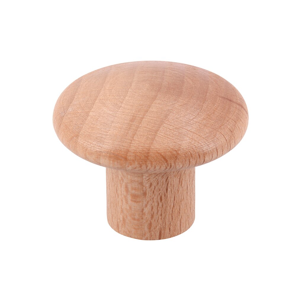 1 3/8" Wood Knob in Beech Lacquered