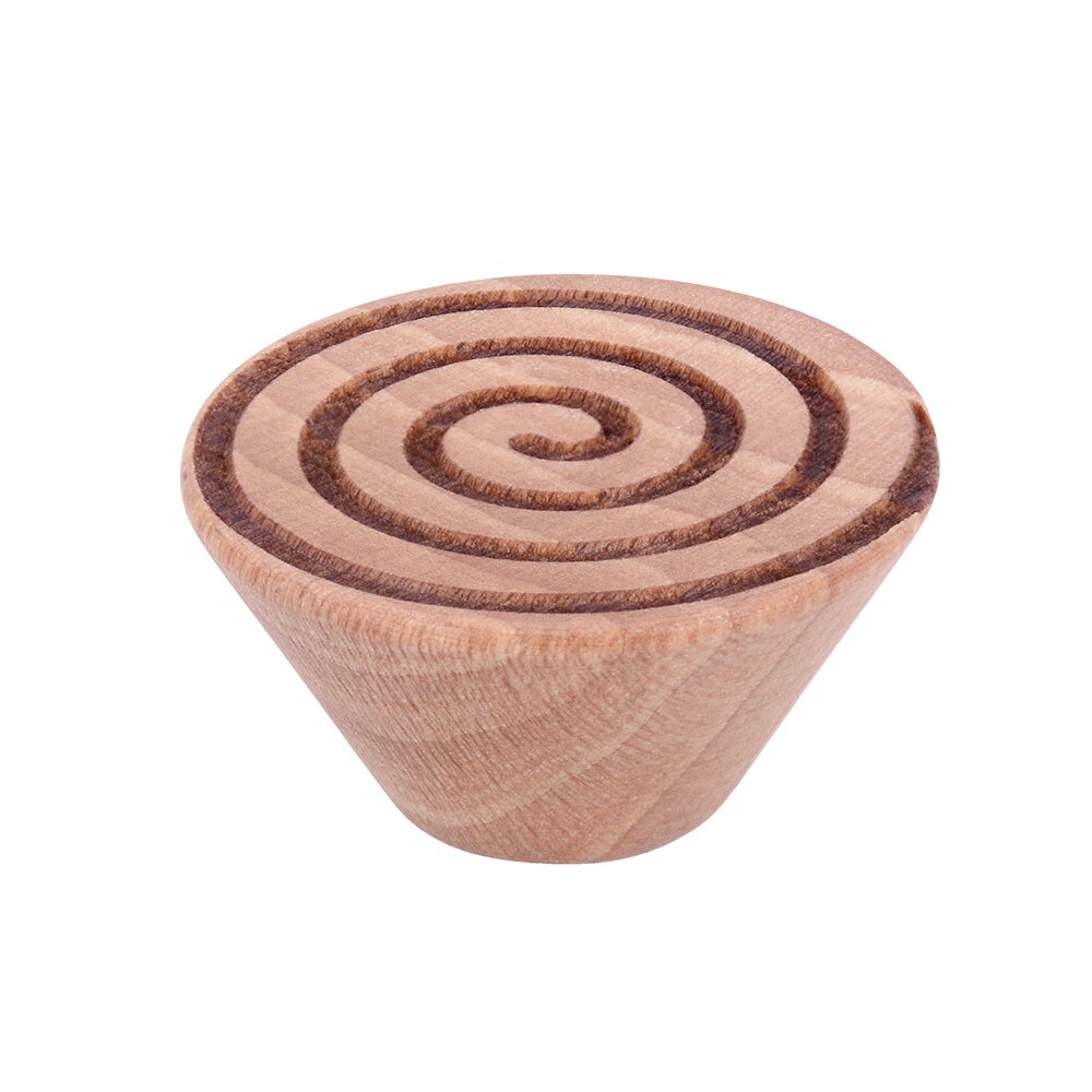 1 3/16" Spiral Knob in Beech Lacquered